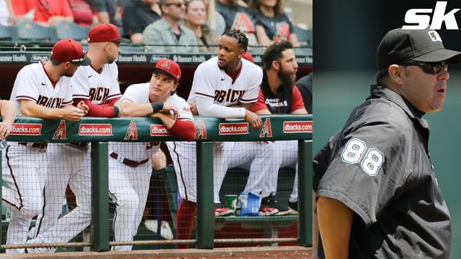 MLB umpire gets caught on hot mic telling off Diamondbacks dugout: "Remember, there’s not a lot of fans here and I can hear everything you’re saying"