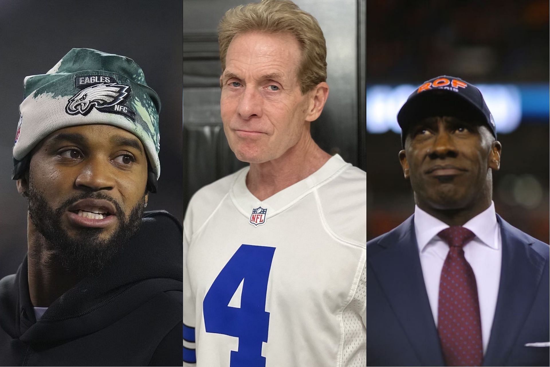 Darius Slay weighs in on Shannon Sharpe&rsquo;s alleged rift with Skip Bayless (Pic Courtesy: Twitter @RealSkipBayless and Getty)