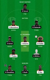 Dream11 Team for Odisha Jaguars vs Odisha Pumas - TCM Odisha Cricket League 2023.