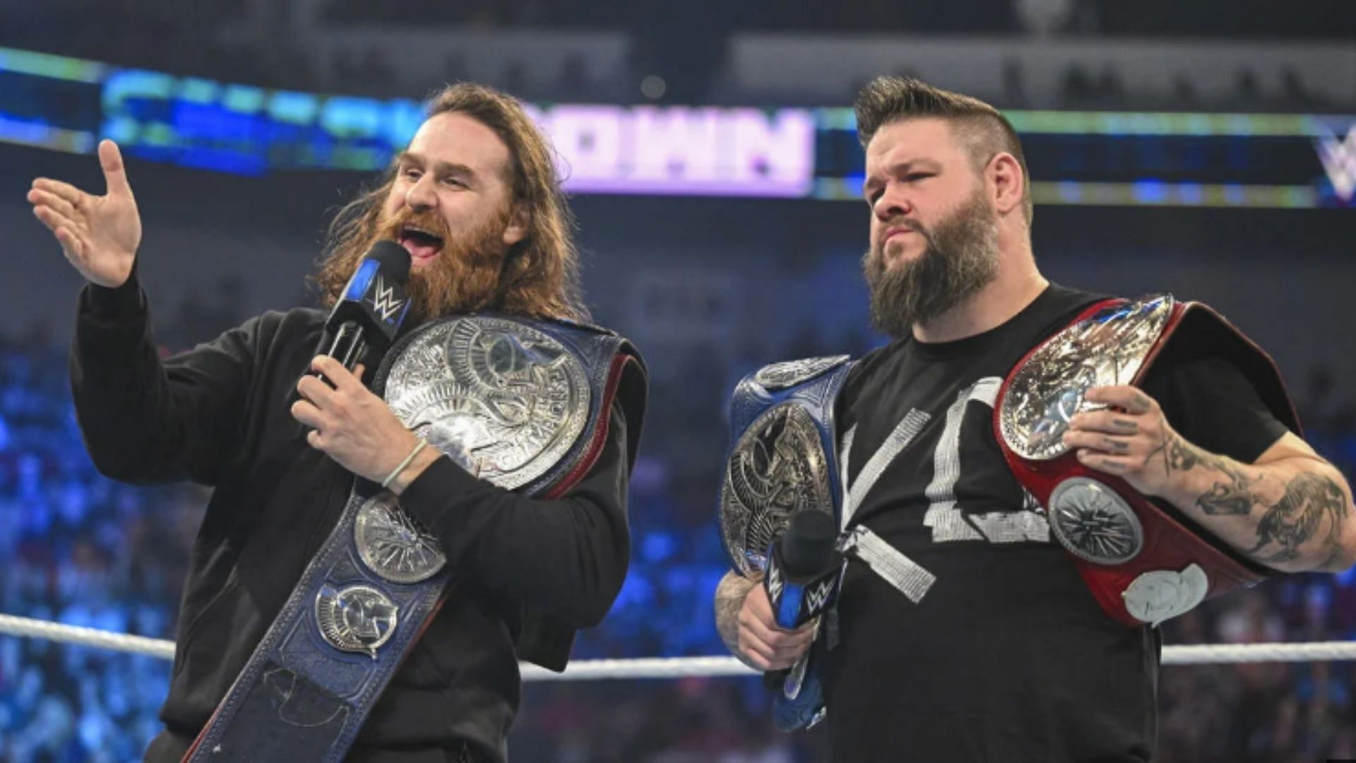 Sami Zayn and Kevin Owens will defend their titles on SmackDown this week.