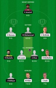 Dream11 Team for Scotland vs UAE - ICC Cricket World Cup Qualifiers 2023.