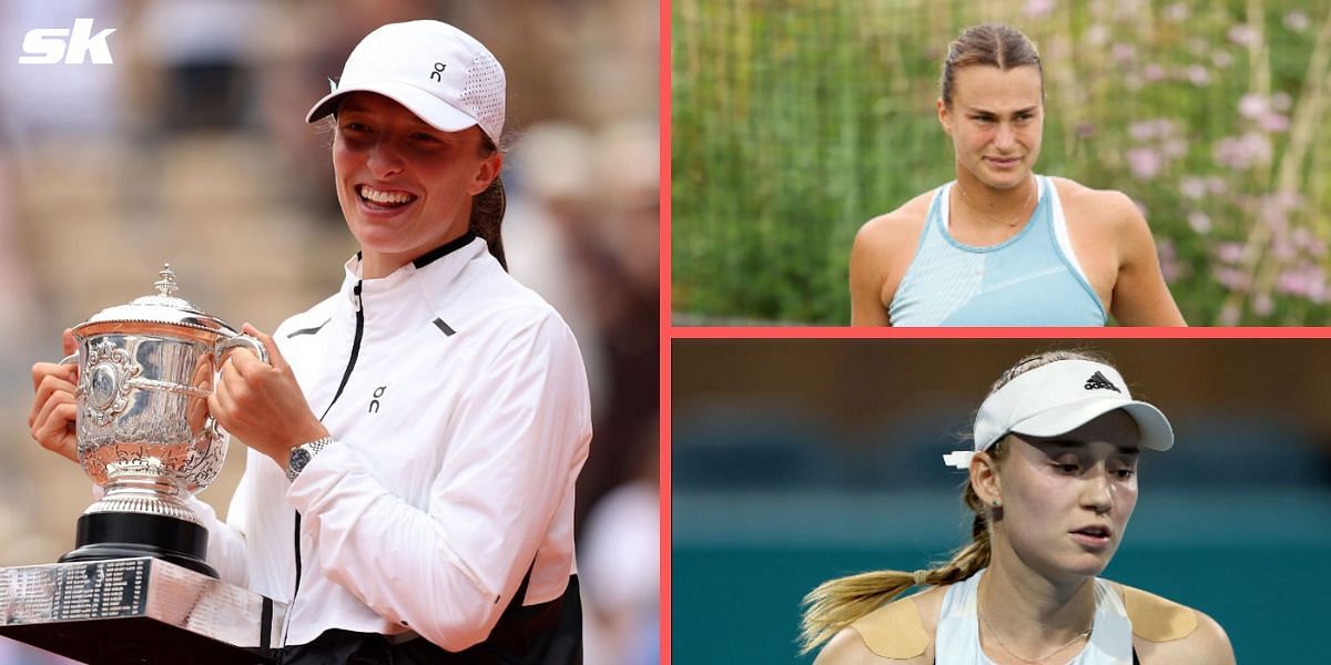 Iga Swiatek, Aryna Sabalenka and Elena Rybakina are the top 3 women