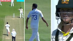[Watch] Steve Smith, Mohammed Siraj engage in a heated exchange just after Australian star's hundred in WTC final