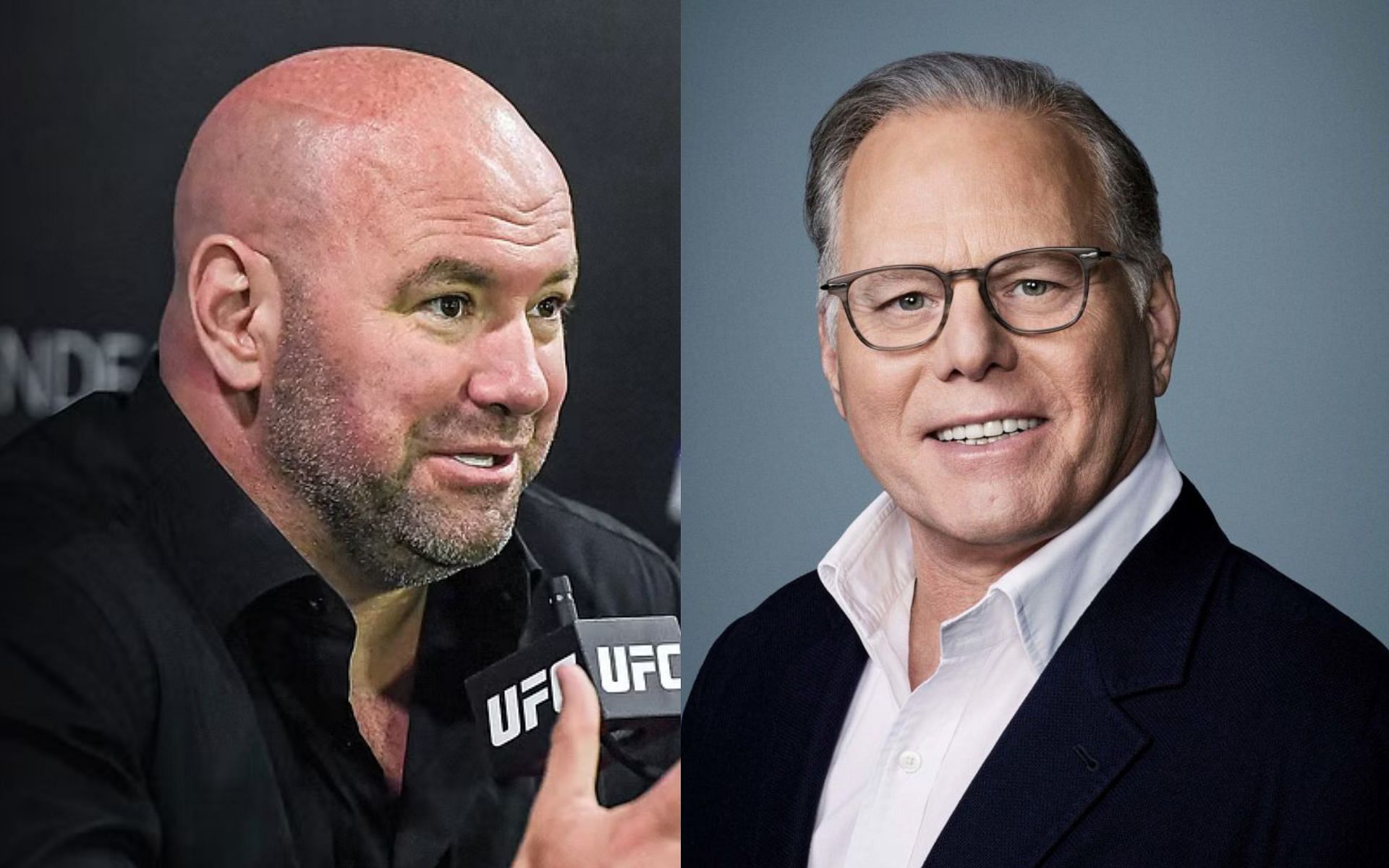 Dana White and David Zaslav. [Images courtesy: Getty Images and Warner Bros. Discovery]