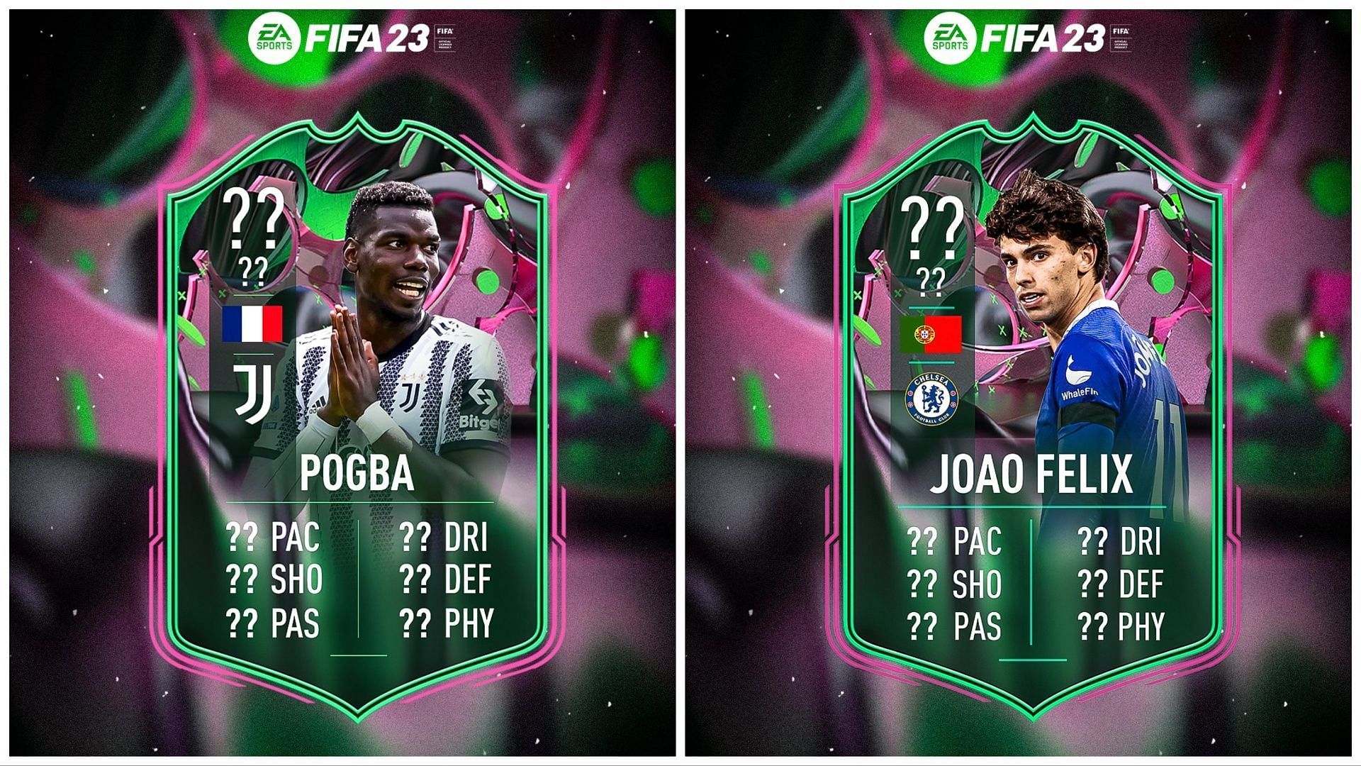 Shapeshifters Pogba and Felix have been leaked (Images via Twitter/FUT Sheriff)