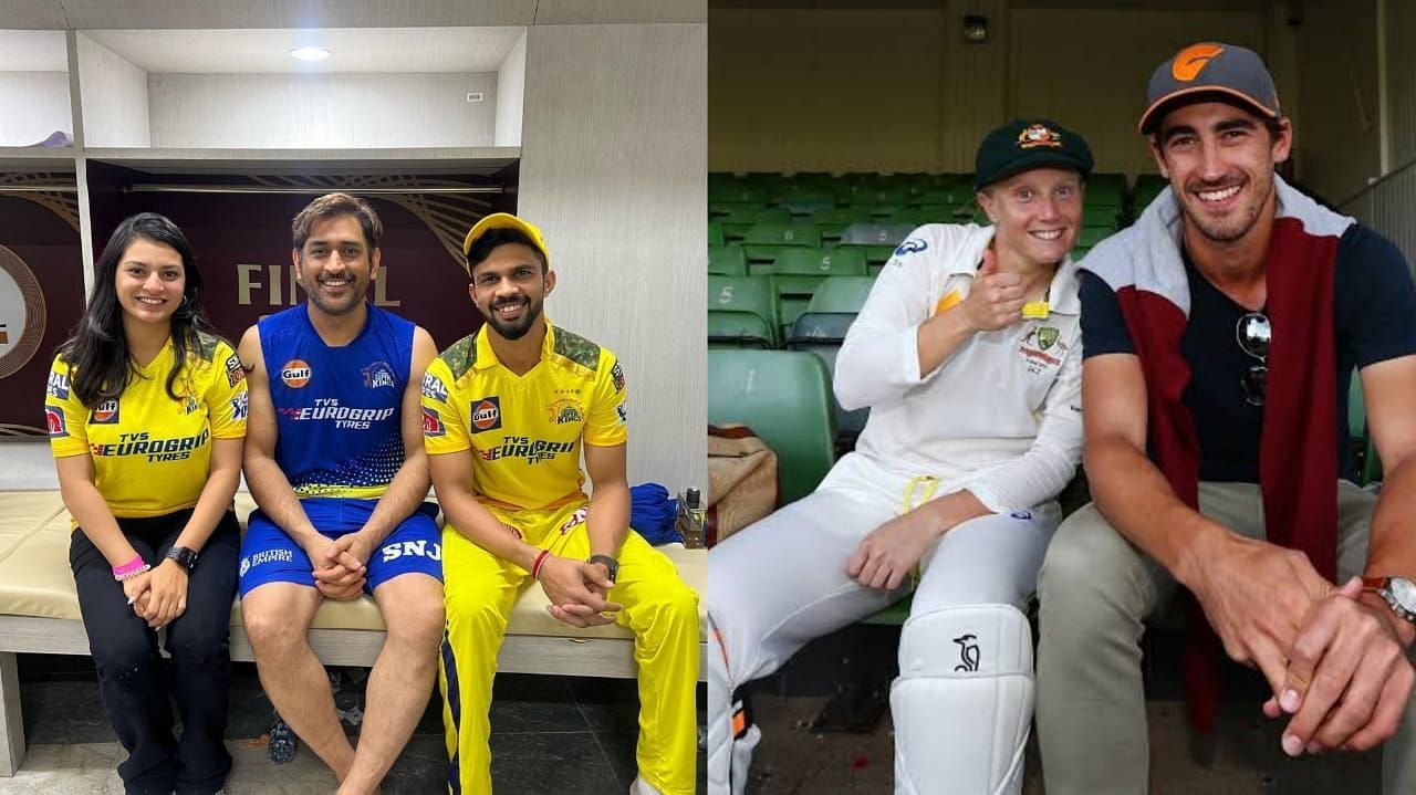 Ruturaj Gaikwad and Mitchell Starc with their better halves