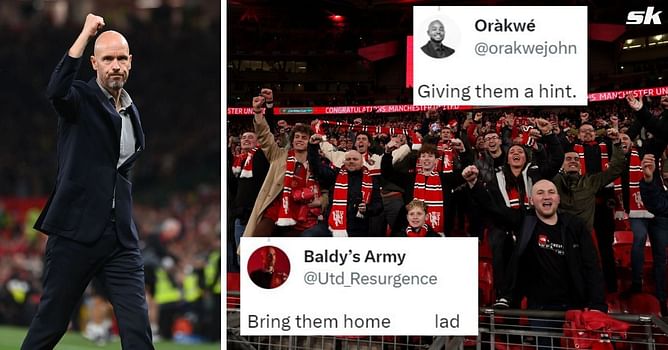 “Doing the ground work”, “Lock the doors” – Fans react to Manchester United star showing 2 EPL superstars their way around club’s training base