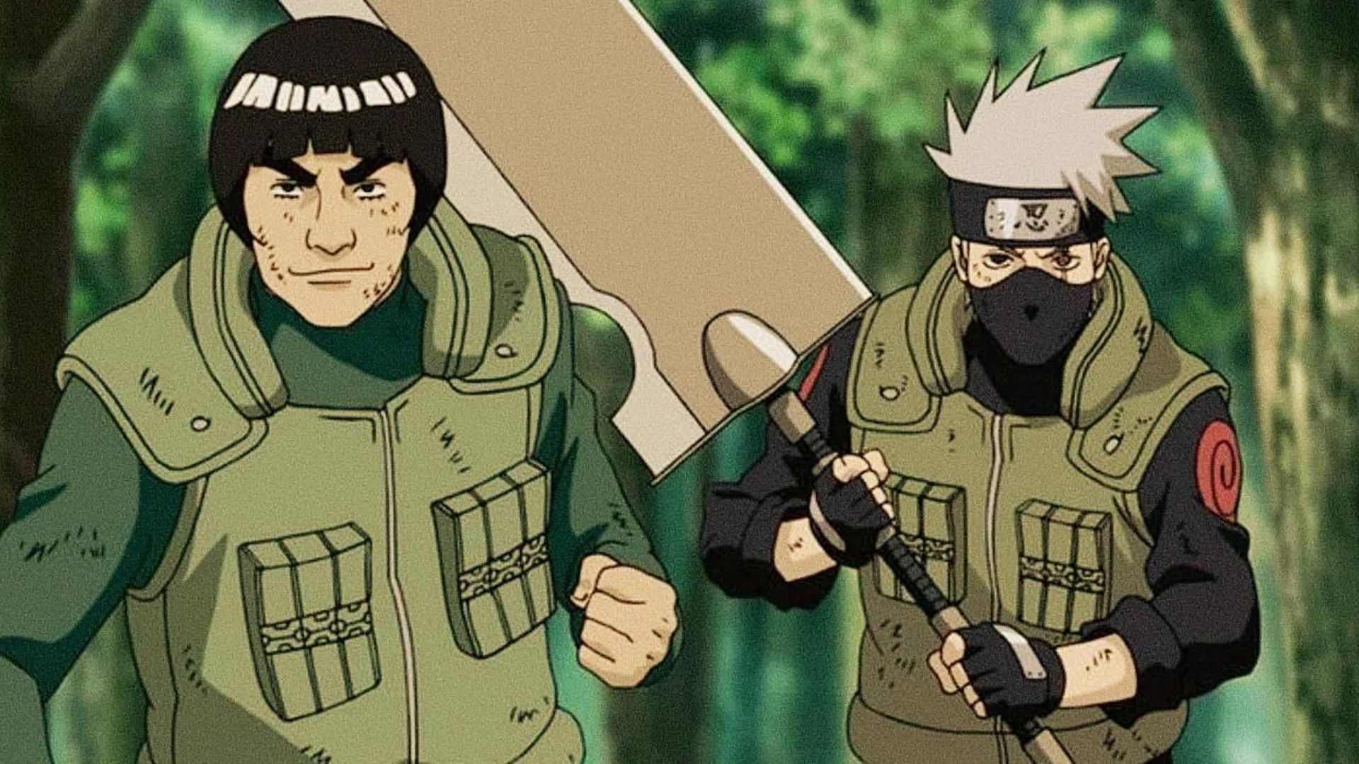Guy and Kakashi as seen in the Naruto franchise (Image via Studio Pierrot)