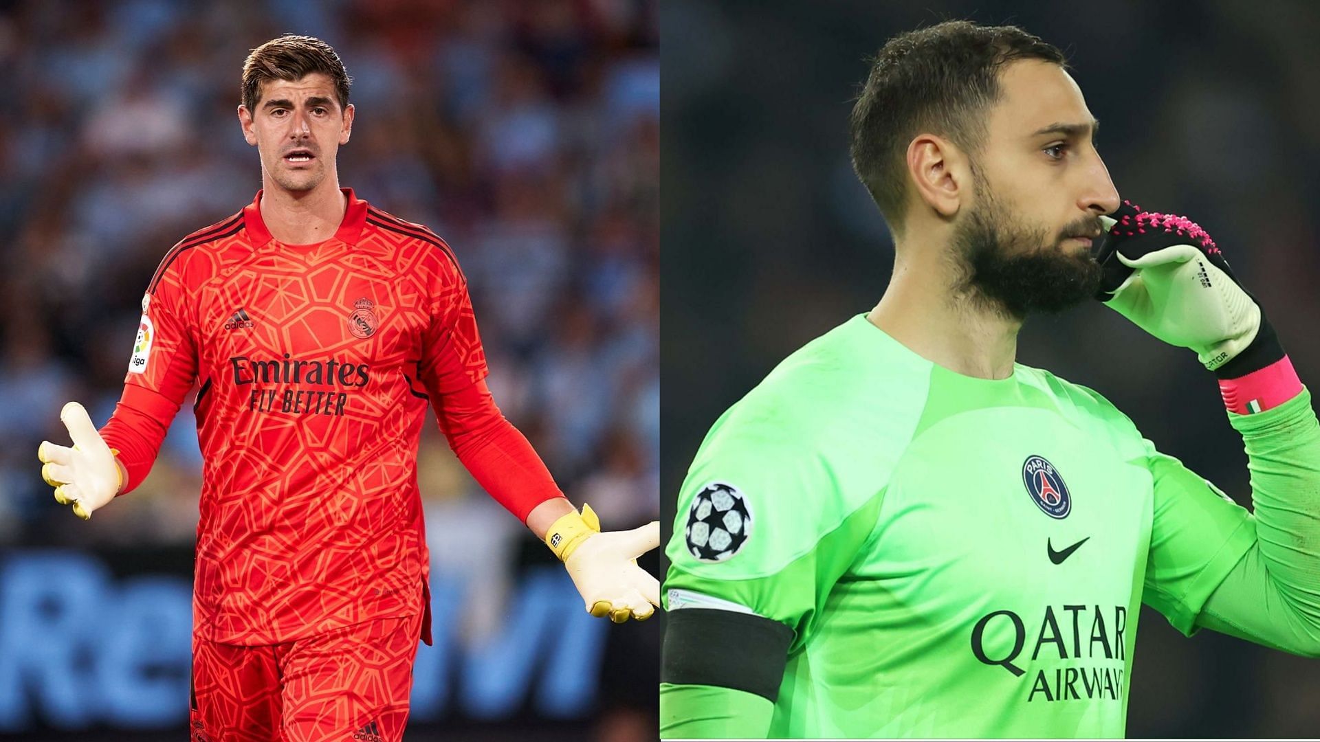 Courtois and Donnarumma are among the best goalkeepers in FIFA 23 career mode (Images via Goal)