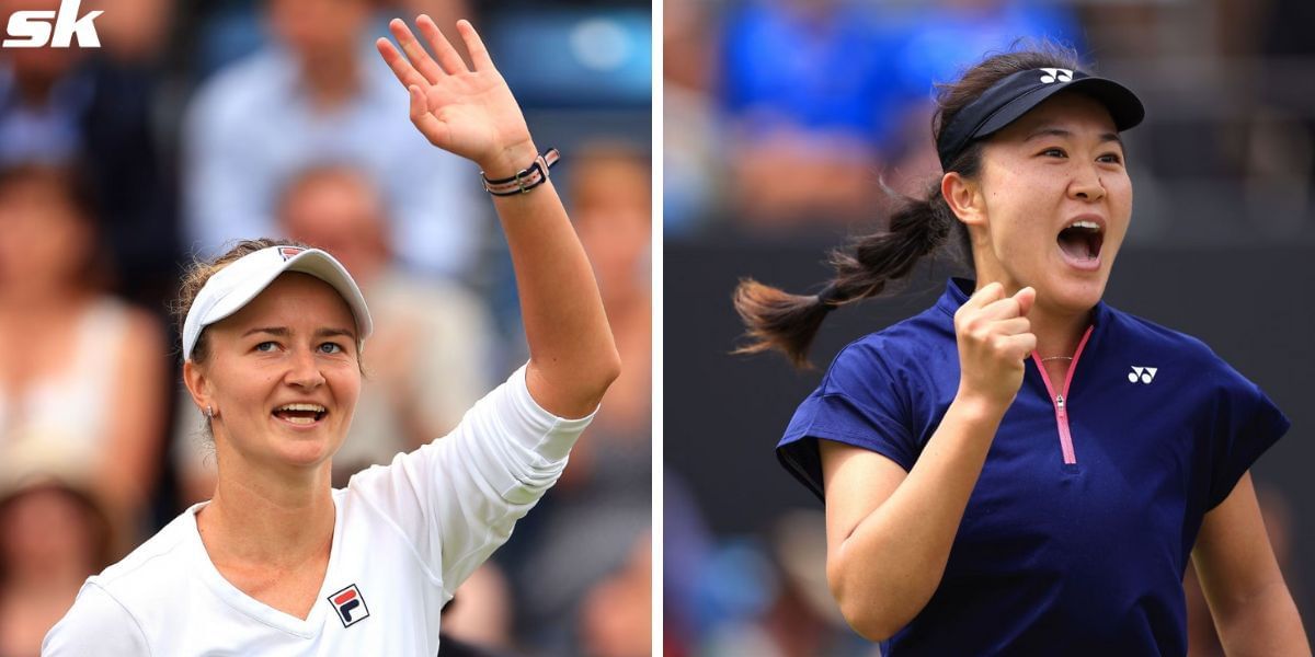 Barbora Krejč&iacute;kov&aacute; (L) and Lin Zhu