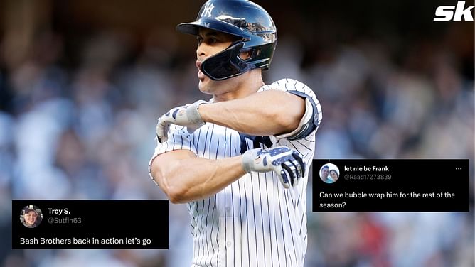 New York Yankees fans ecstatic as Giancarlo Stanton set to return to lineup Friday vs. Los Angeles Dodgers: "Bash Brothers back in action, let’s go"