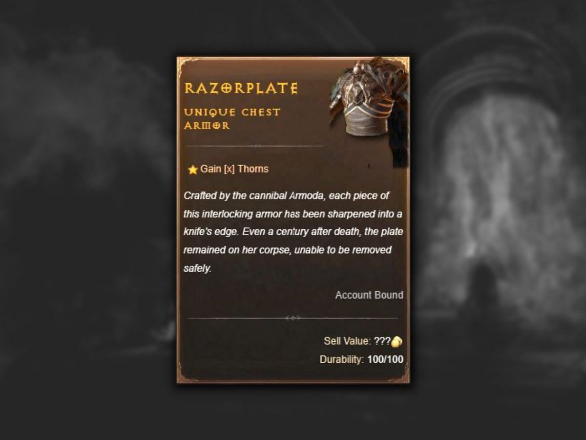 Razorplate in D4 (Image via Blizzard Entertainment)