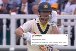 "Lord at lord's" - Twitterati reacts after David Warner's 66 on Day 1 of 2nd Ashes Test in overcast conditions