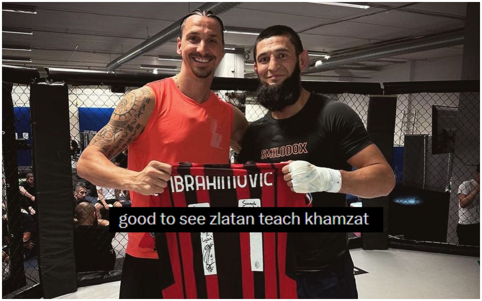 Khamzat Chimaev meets Zlatan Ibrahimovic