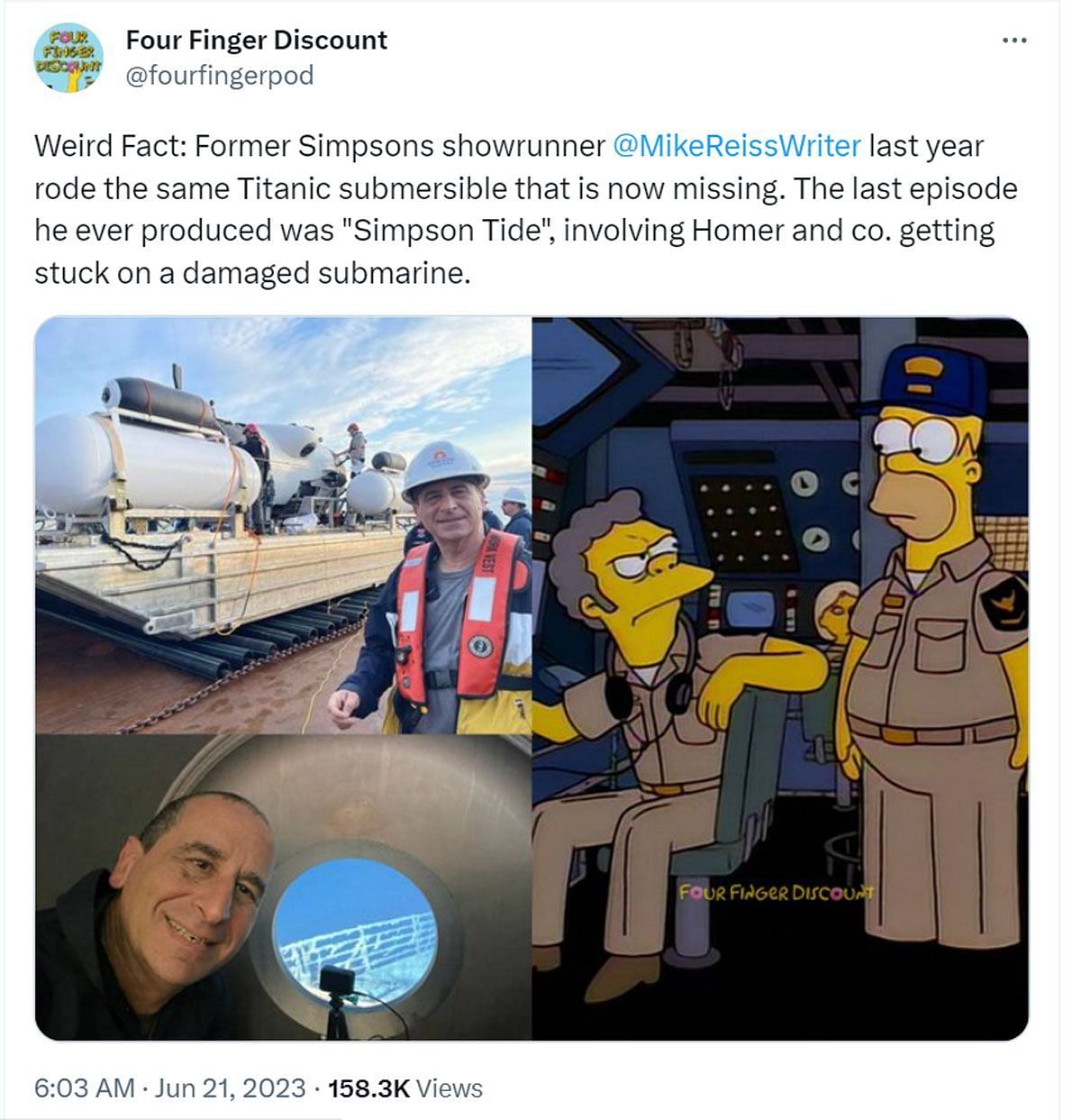 A 'Simpsons' Legend Rode In The Missing Titanic Sub