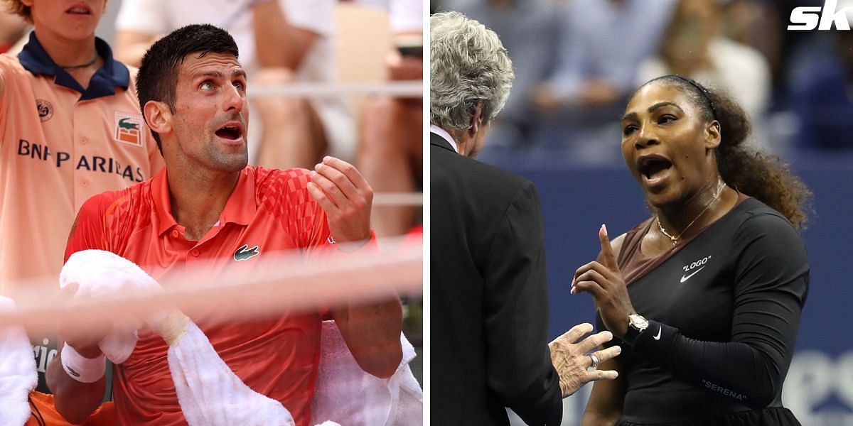 Novak Djokovic (L) and Serena Williams (R)
