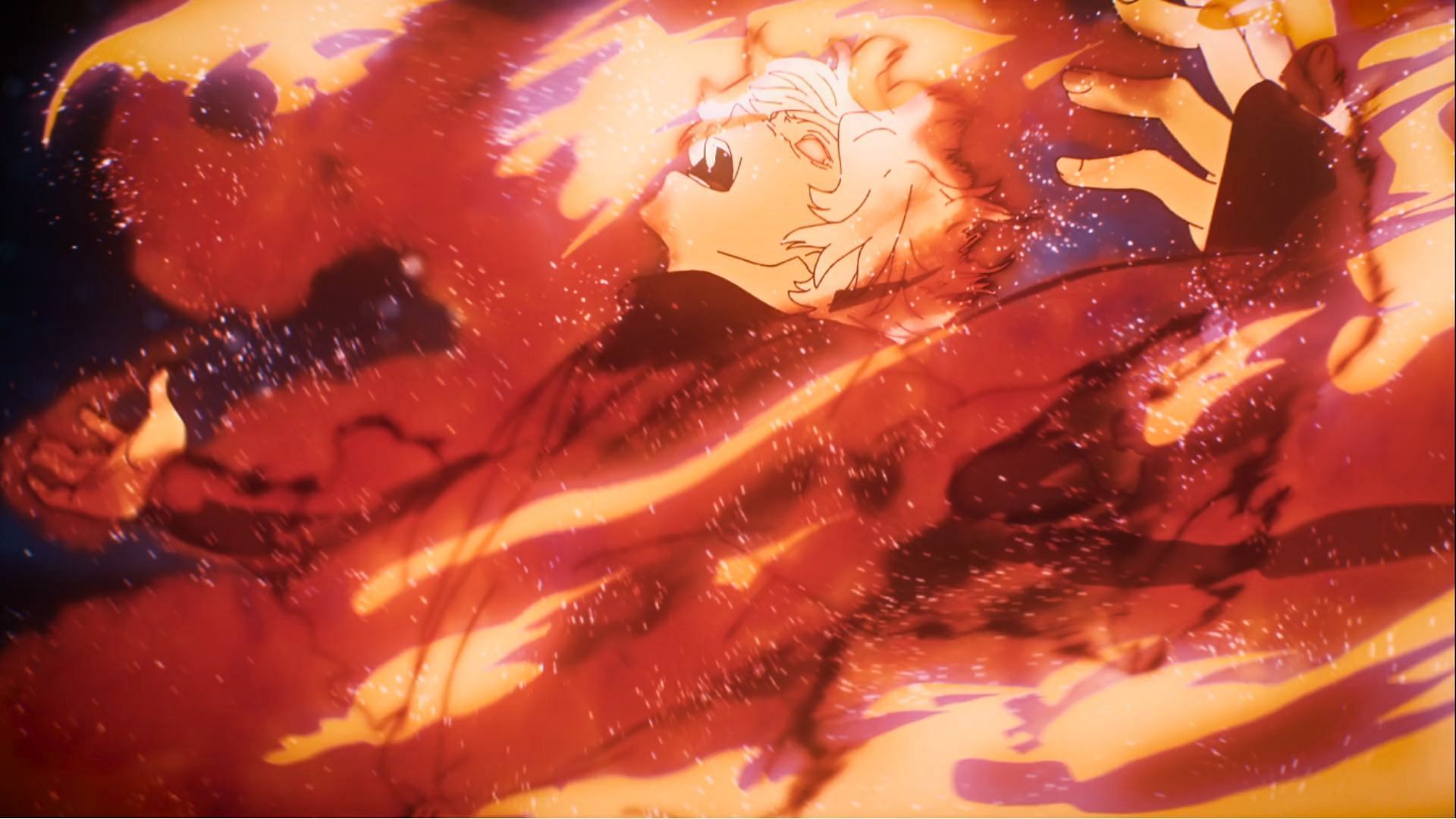 Gabimaru using his Ninpo: Ascetic Blaze as seen in the opening of Hell
