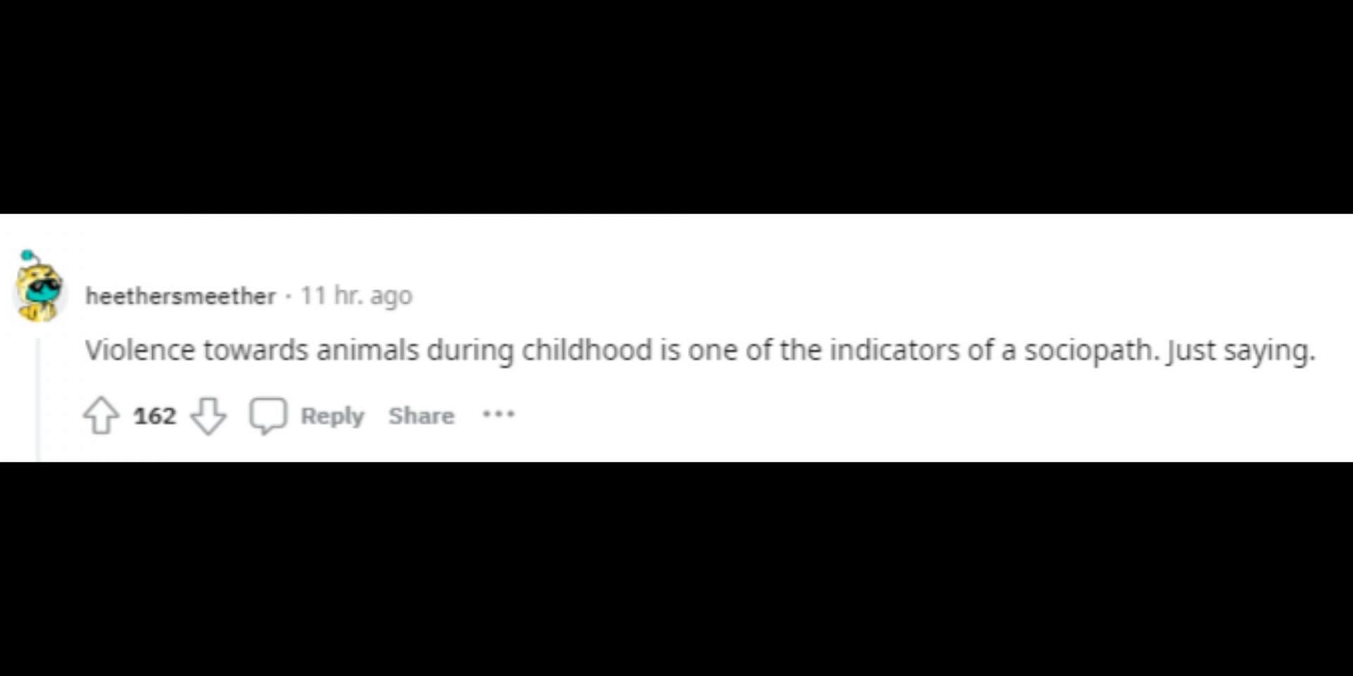 Internet reacts to Colleen&#039;s disturbing narration of animal abuse. (Image via Reddit/@u/livycol)