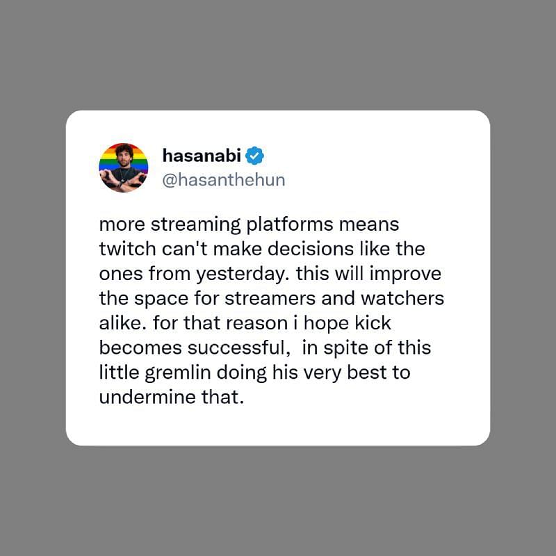 The tweet in question (Image via @hasanthehun/Twitter)