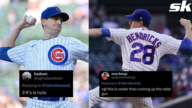 MLB Twitter impressed as Chicago Cubs pitcher Kyle Hendricks throws one-hit shutout while not throwing a pitch above 90 mph: "3 K's is nuts"