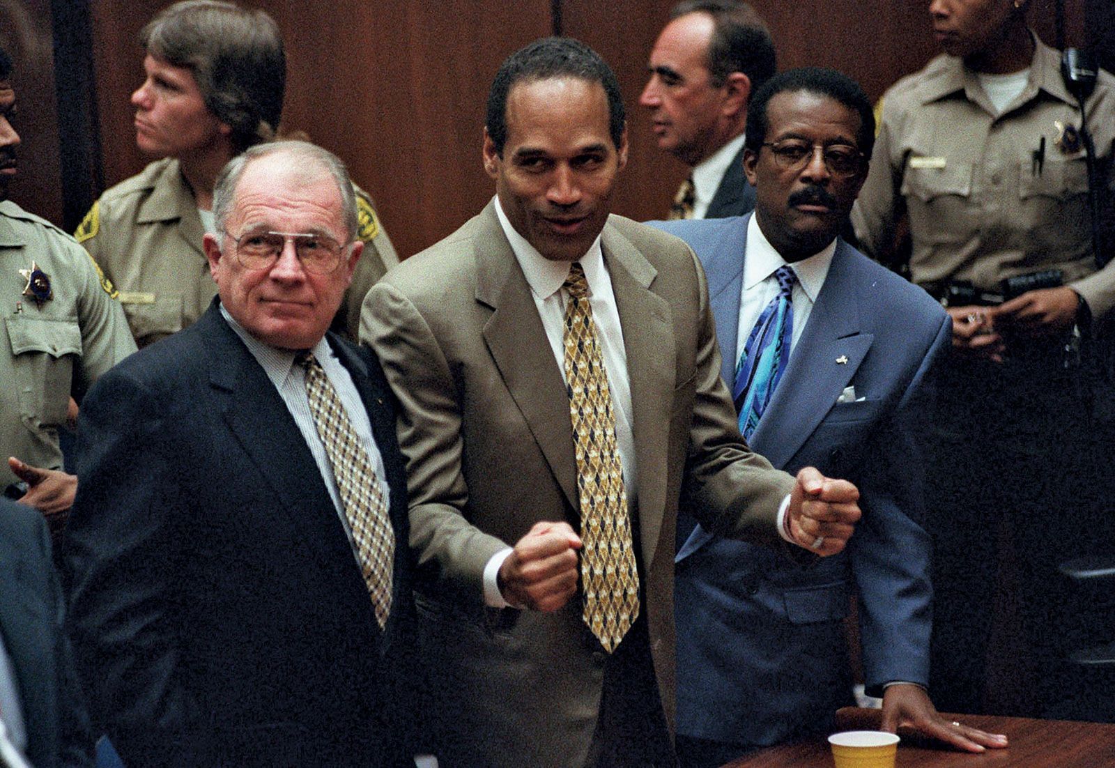 O. J. Simpson with his legal team