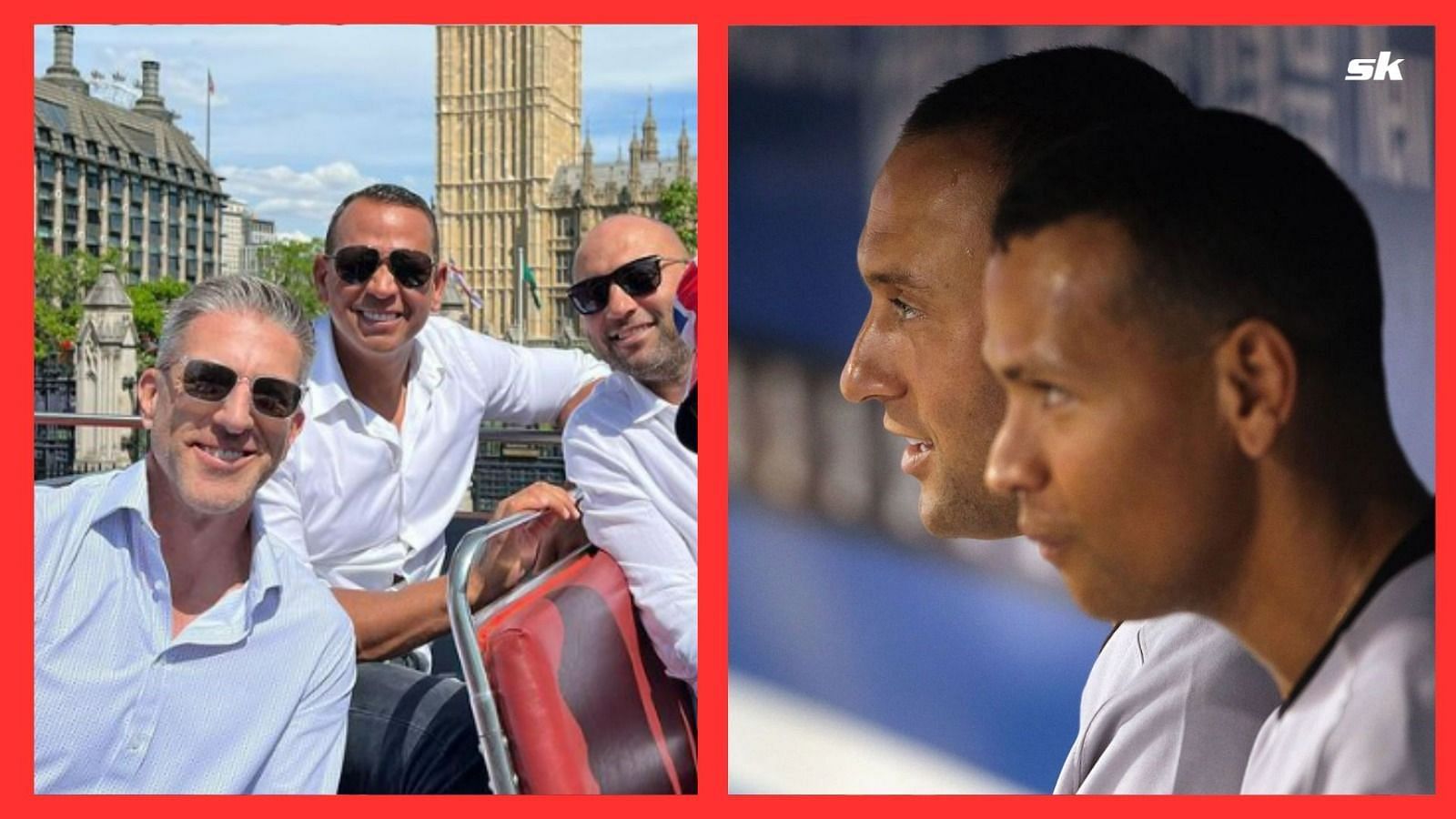 Alex Rodriguez and Derek Jeter enjoy the streets of London ahead of MLB