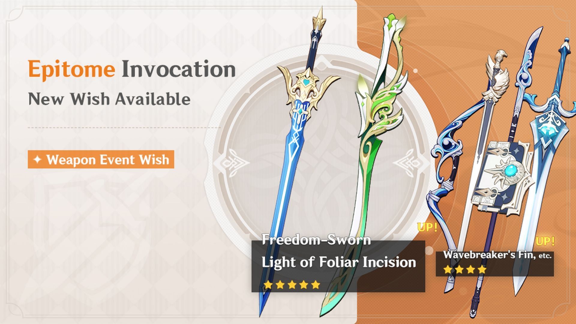 Official weapon banner for Phase II (Image via HoYoverse)
