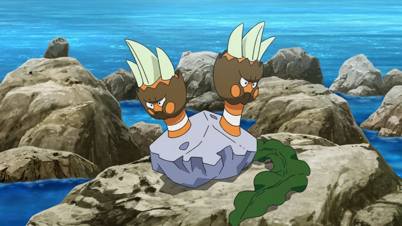 Binacle, as seen in the anime (Image via The Pokemon Company)