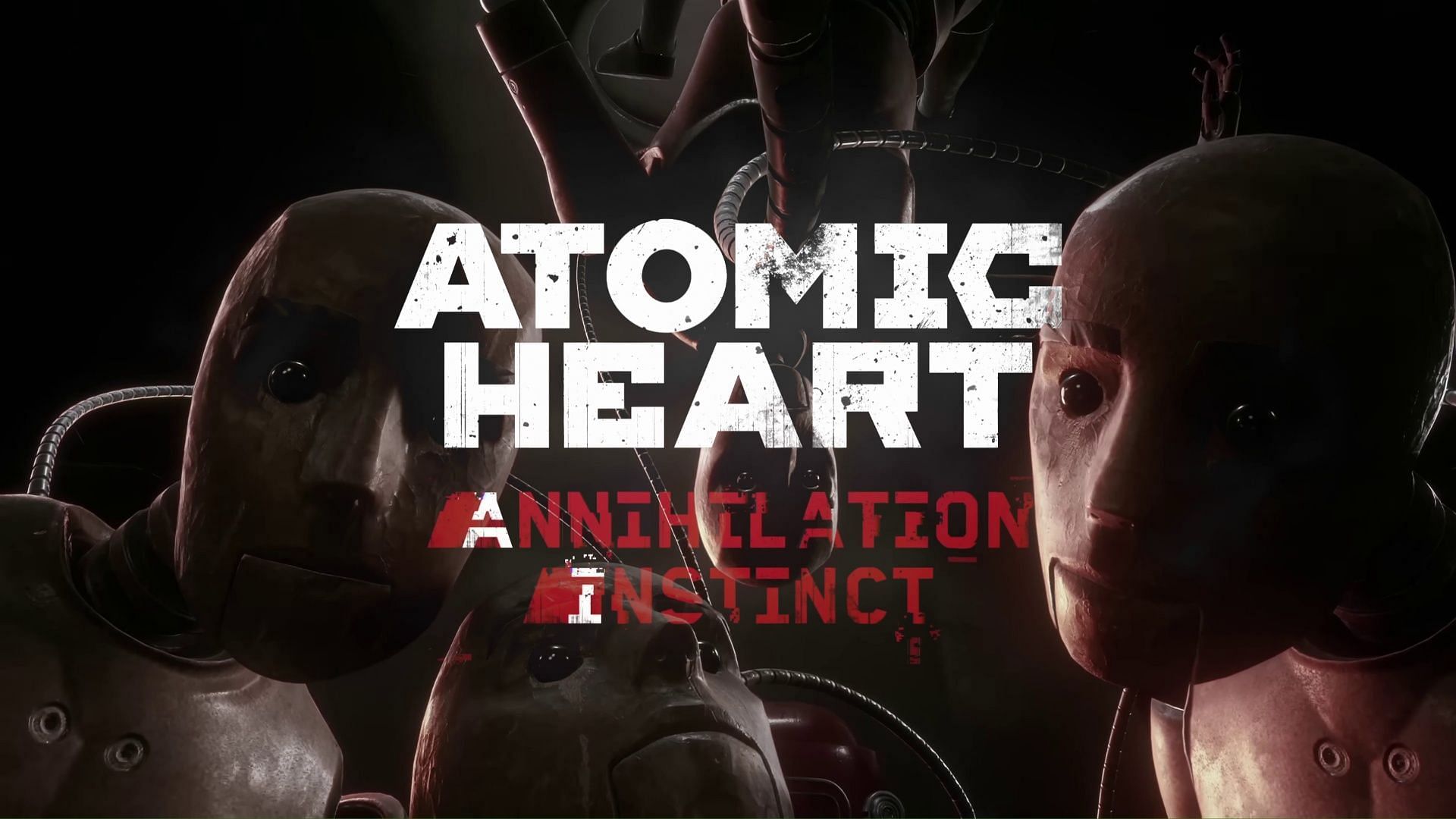 Atomic Heart Annihilation Instinct key art, featuring the new enemies that players will be facing in the upcoming expansion (Image via Mundfish)