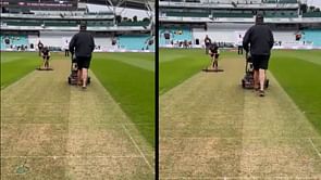 [Watch] Dinesh Karthik reacts to grass being cut on The Oval pitch ahead of WTC final