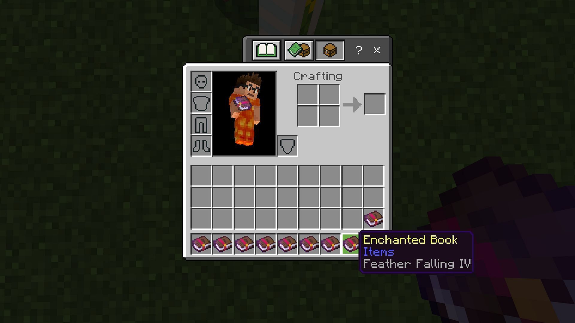 Feather Falling enchanted book (Image via Mojang)