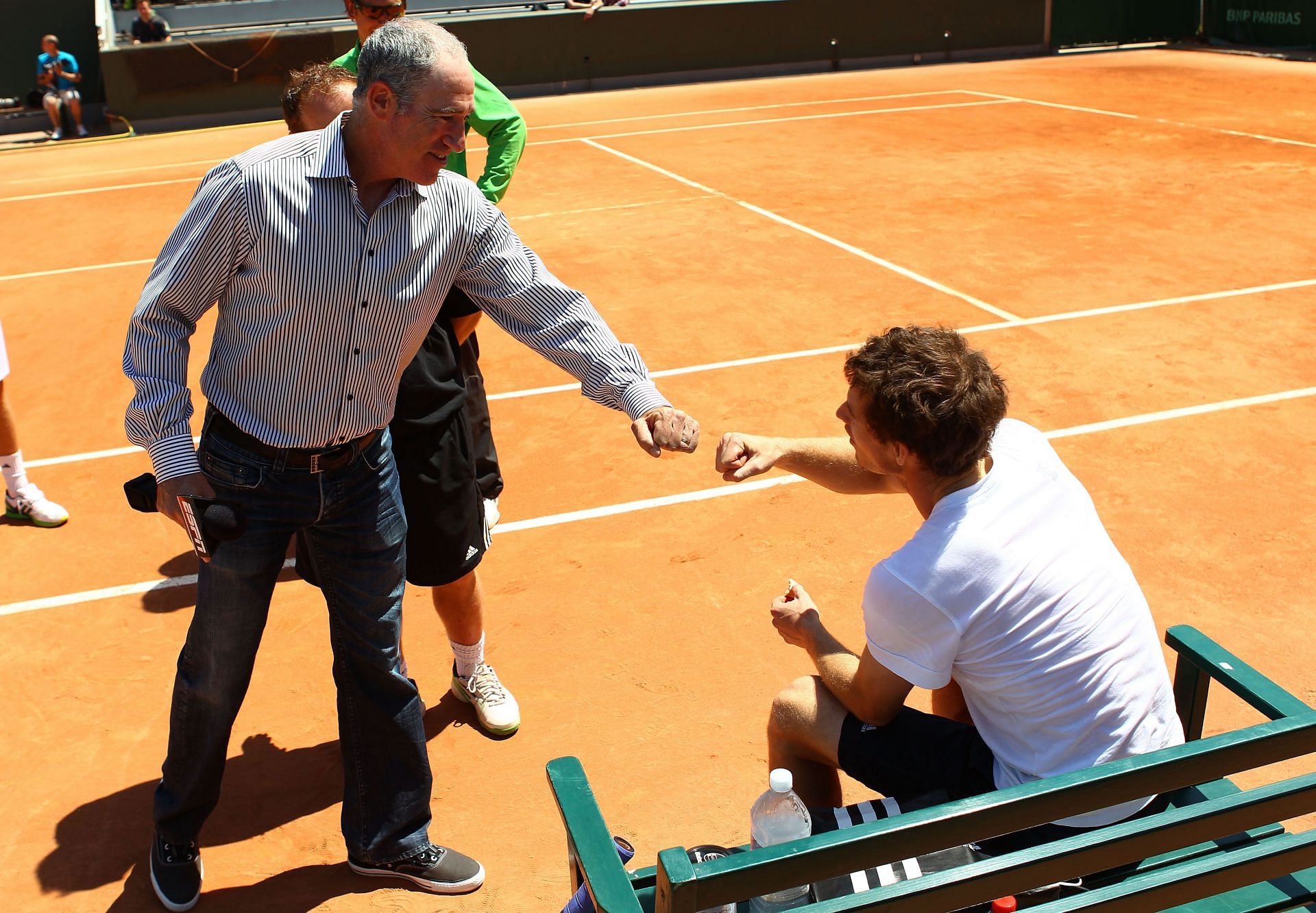 Brad Gilbert with Andy Murray at the French Open