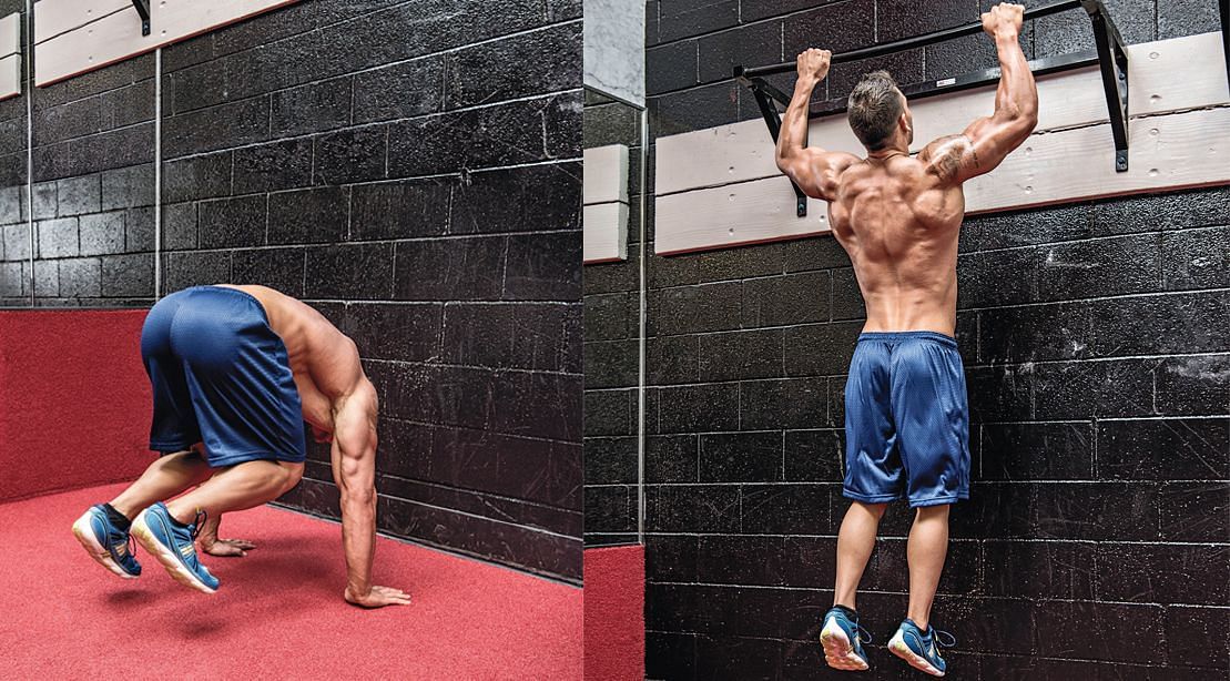 The pull-ups discussed here are a comprehensive compound exercise that effectively activates multiple major muscle groups in your body all at once. (Image via muscle and fitness magazine)
