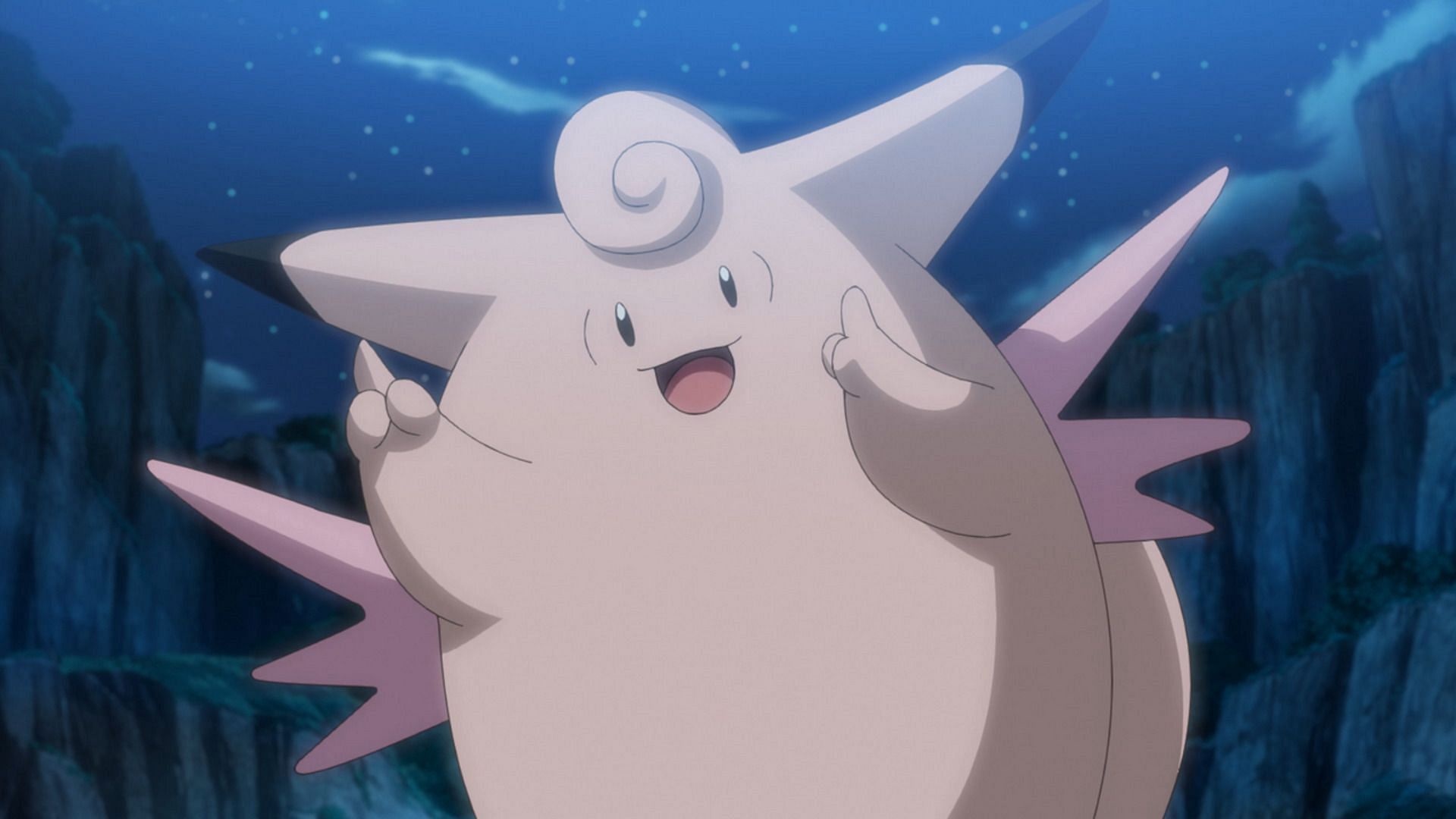 Clefable using Metronome in the anime (Image via The Pokemon Company)