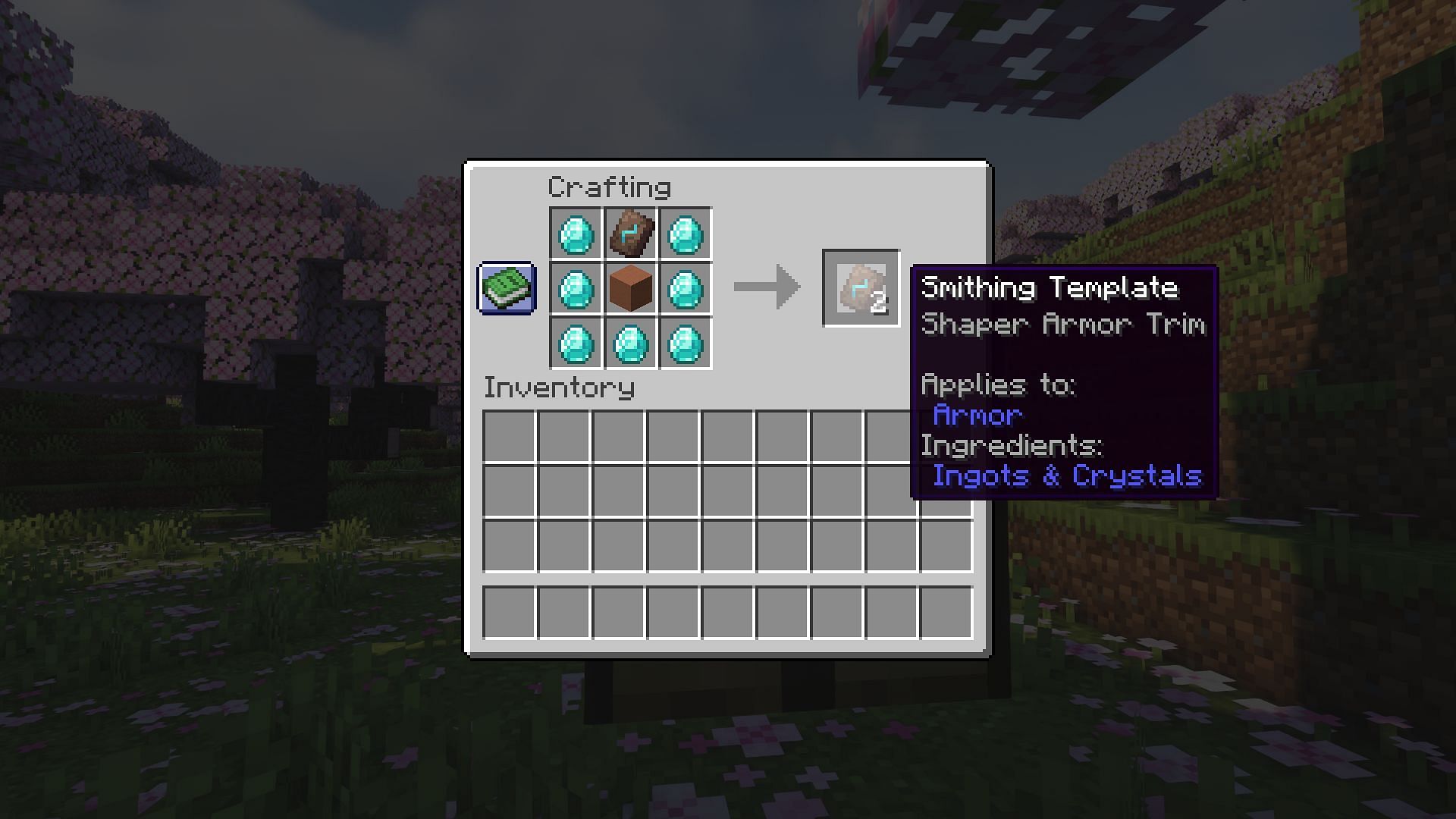 Recipe to duplicate in Minecraft (Image via Mojang)