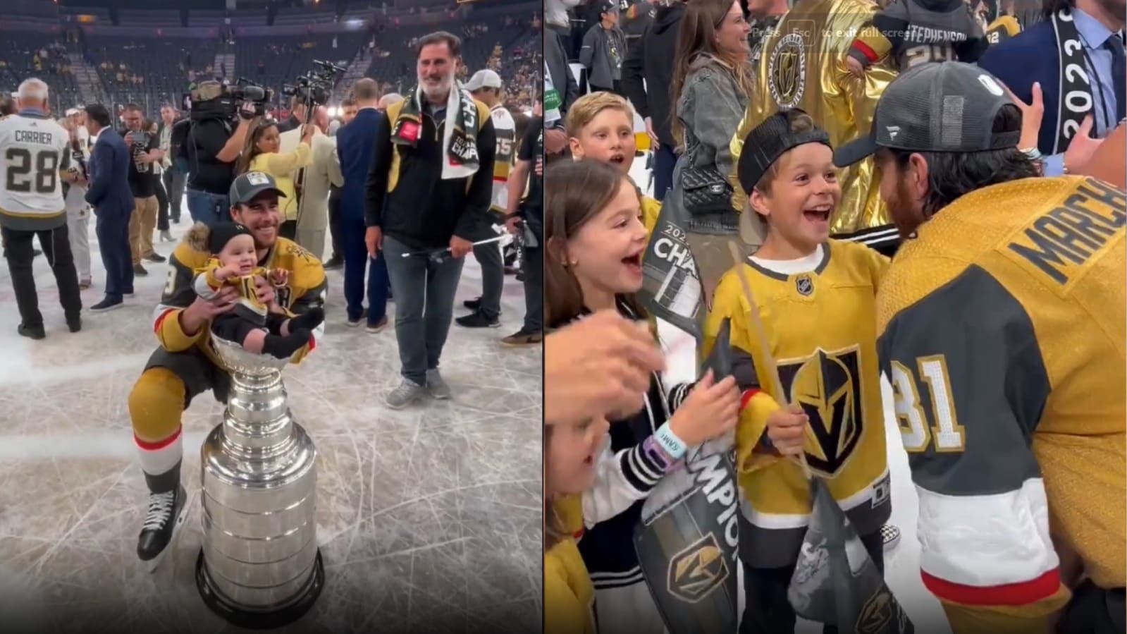 Golden Knights celebrate Stanley Cup with children, family, friends, Golden Knights