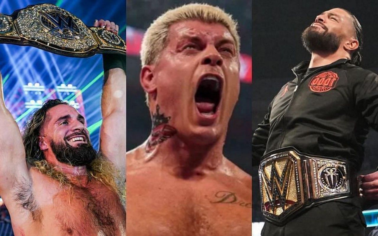 WWE सुपरस्टार्स सैथ रॉलिंस, कोडी रोड्स और रोमन रेंस 