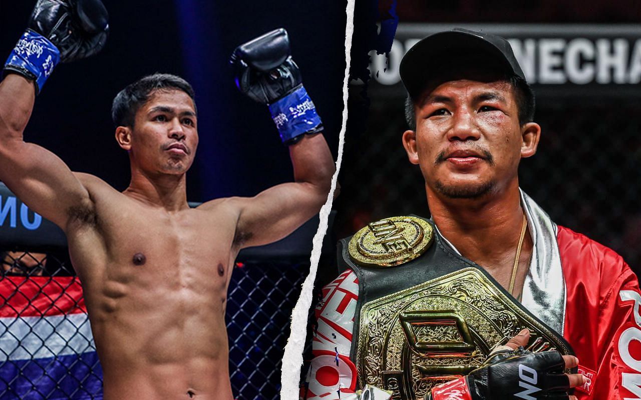 Superbon Singha Mawynn (L) / Rodtang Jitmuangnon (R) -- Photo by ONE Championship