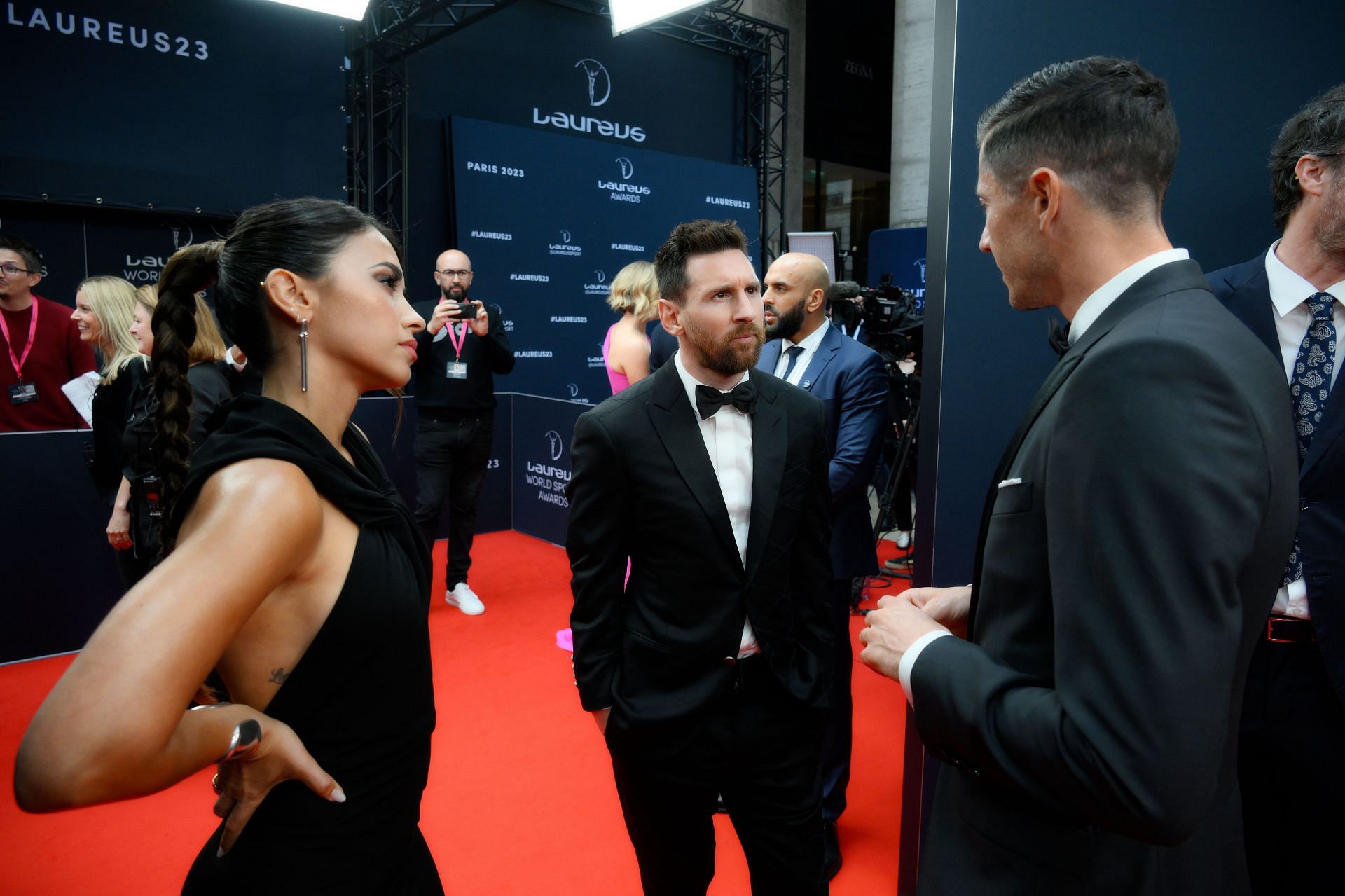 Messi is backed for the award by Barcelona frontman Robert Lewandowski (right).