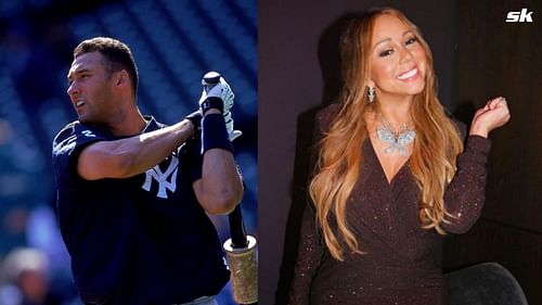 8 Apr 2000: Derek Jeter #2 of the New York Yankees swings the bat during batting practice before the game against the Seattle Mariners at Safeco Field in Seattle, Washington. The Yankees defeated the Mariners 3-2. Mandatory Credit: Otto Greule Jr. /Allsport; Mariah Carey