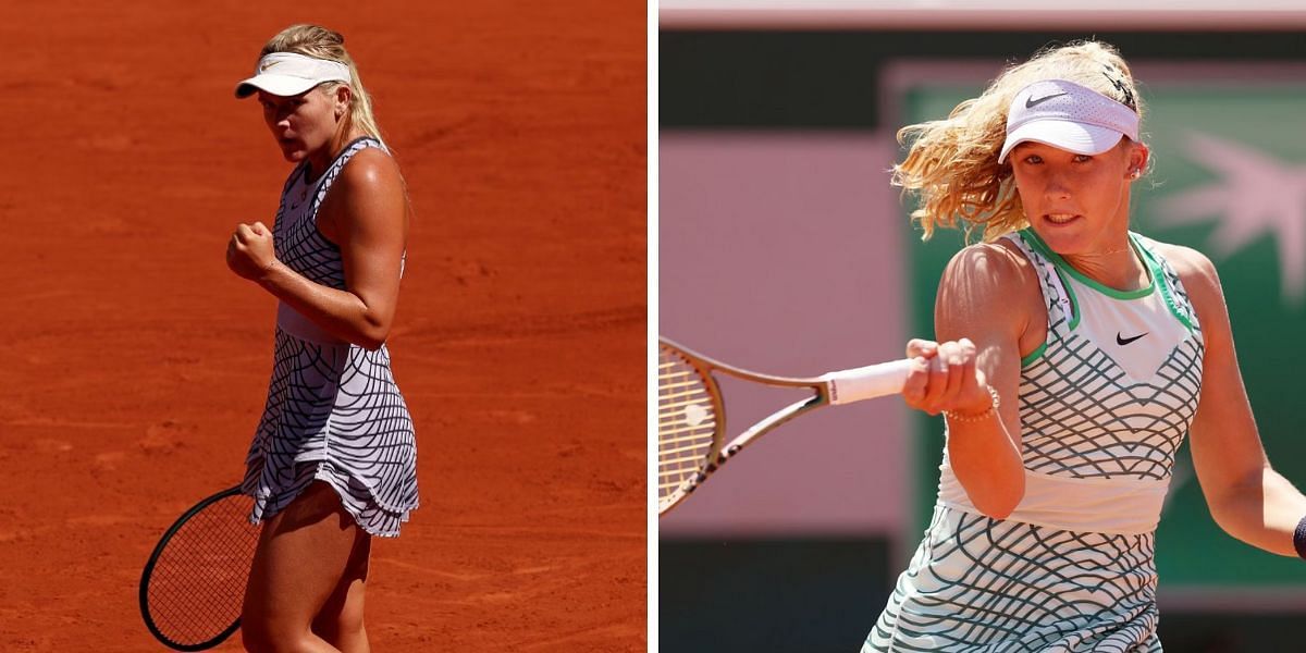 Peyton Stearns and Mirra Andreeva at the 2023 French Open