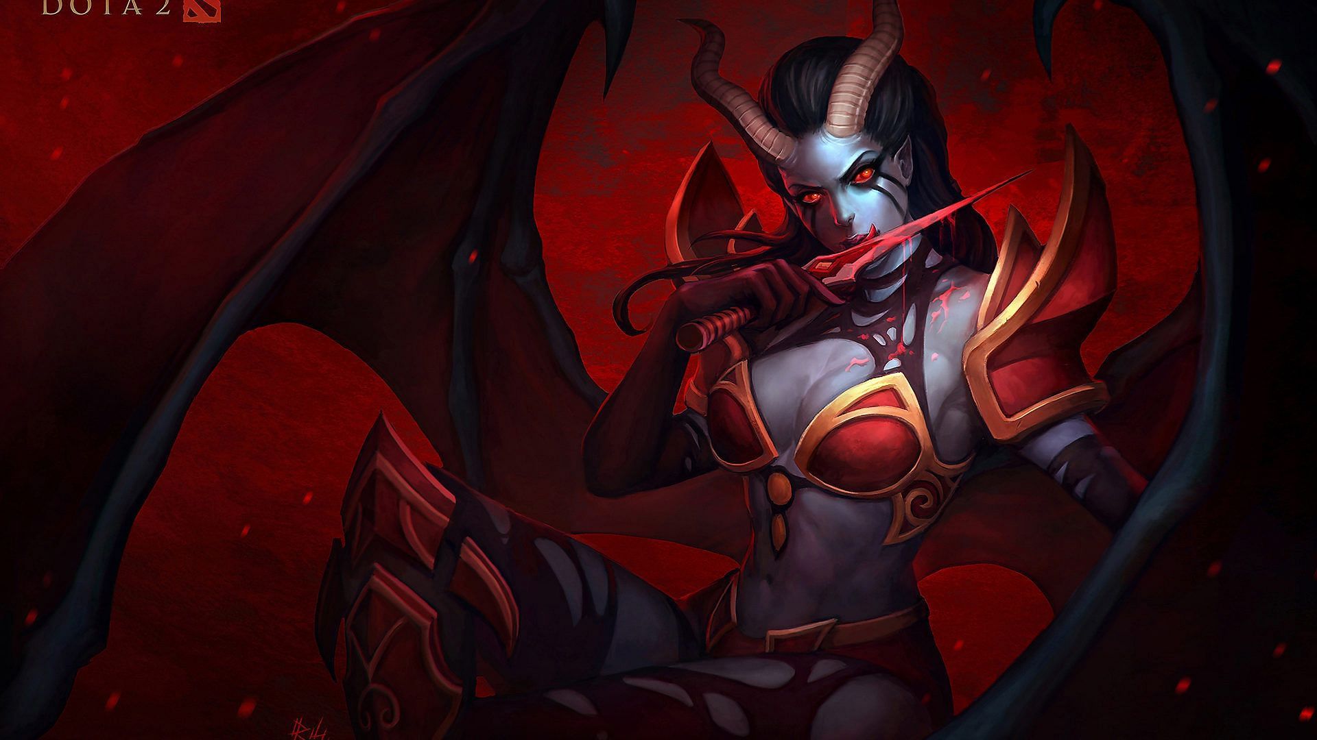 Queen of Pain unleashes her devastating powers, leaving her enemies in agony and despair (Image via DOTA 2)