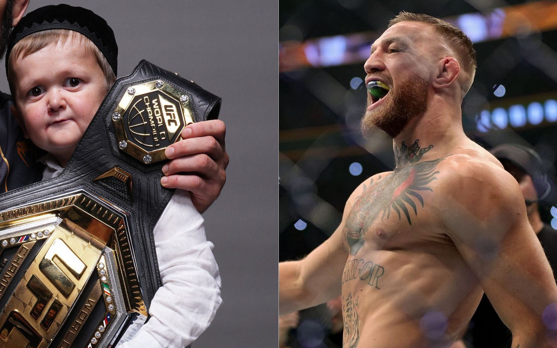 Hasbulla has reignited his feud with Conor McGregor [Image Credit: Getty and @HasbullaHive on Twitter]