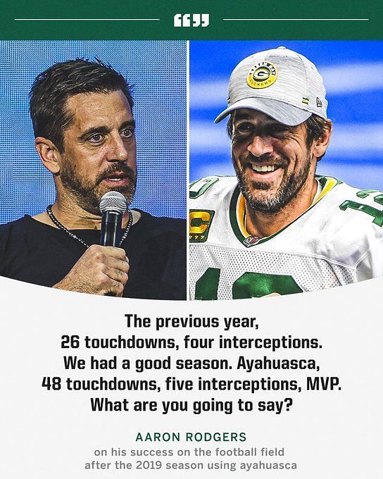 Ayahuasca: 48 touchdowns, MVP': Rodgers says psychedelics helped