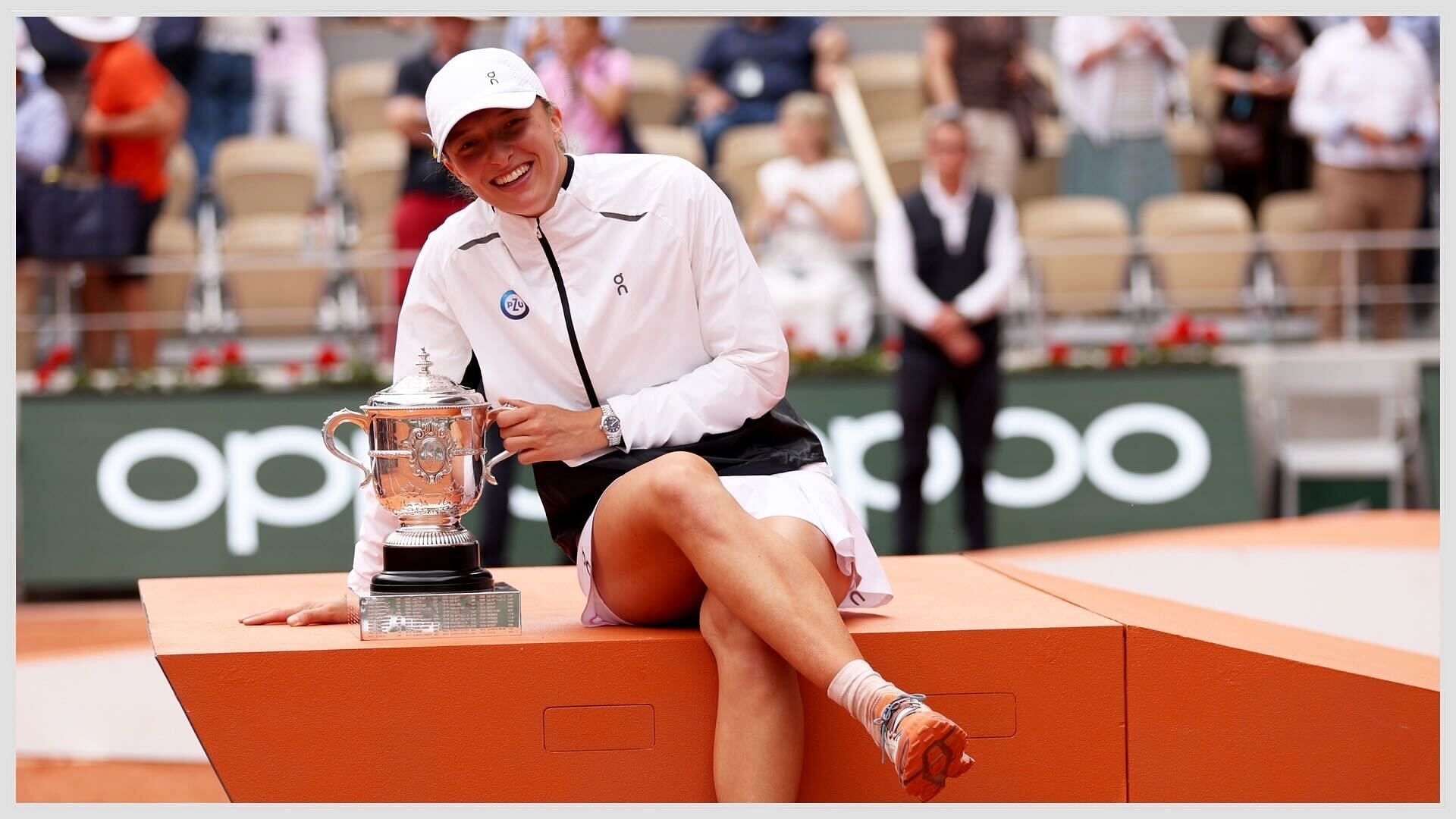 Iga Swiatek with her third French Open title