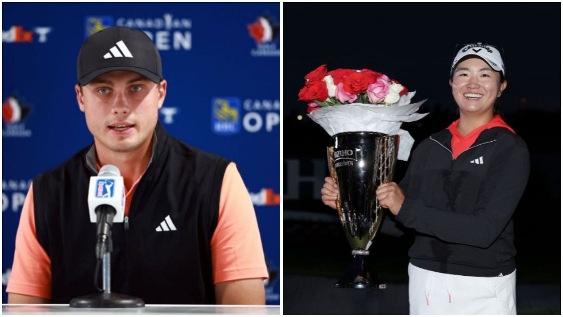 Ludvig Aberg and Rose Zhang (via Getty Images)