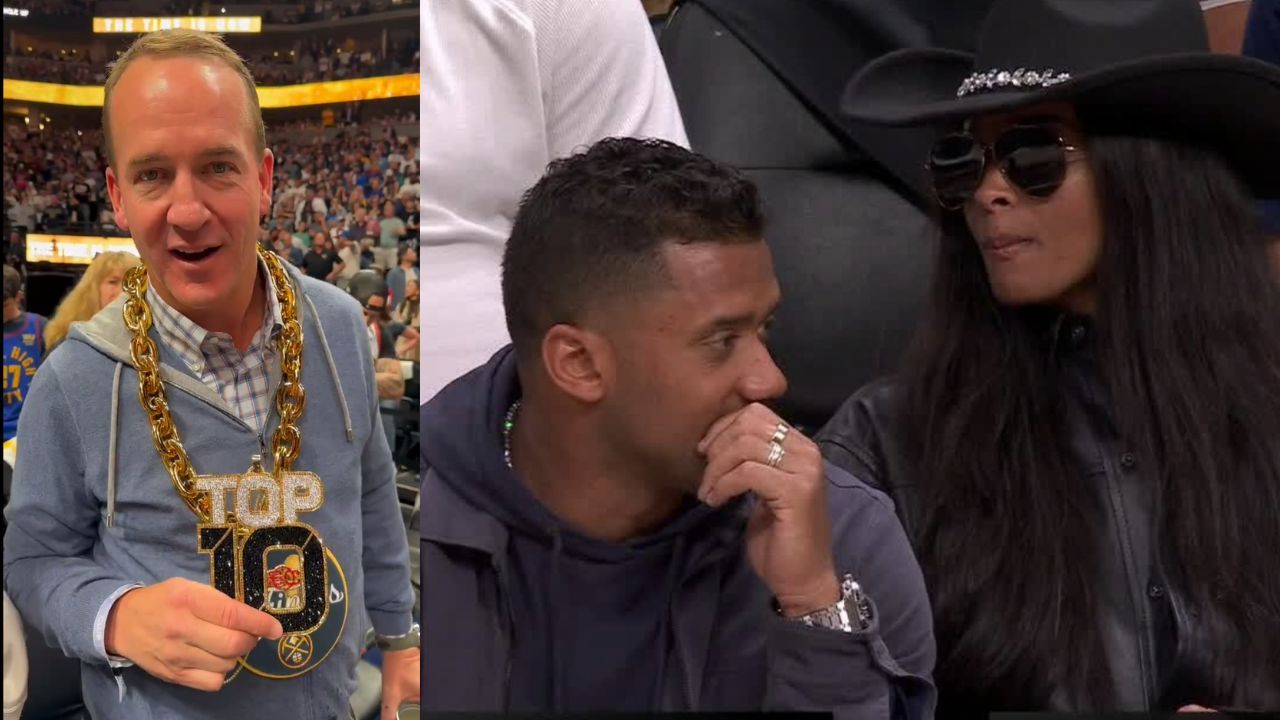 Peyton Manning, Russell Wilson, Sean Payton Attend Game 1 Of NBA