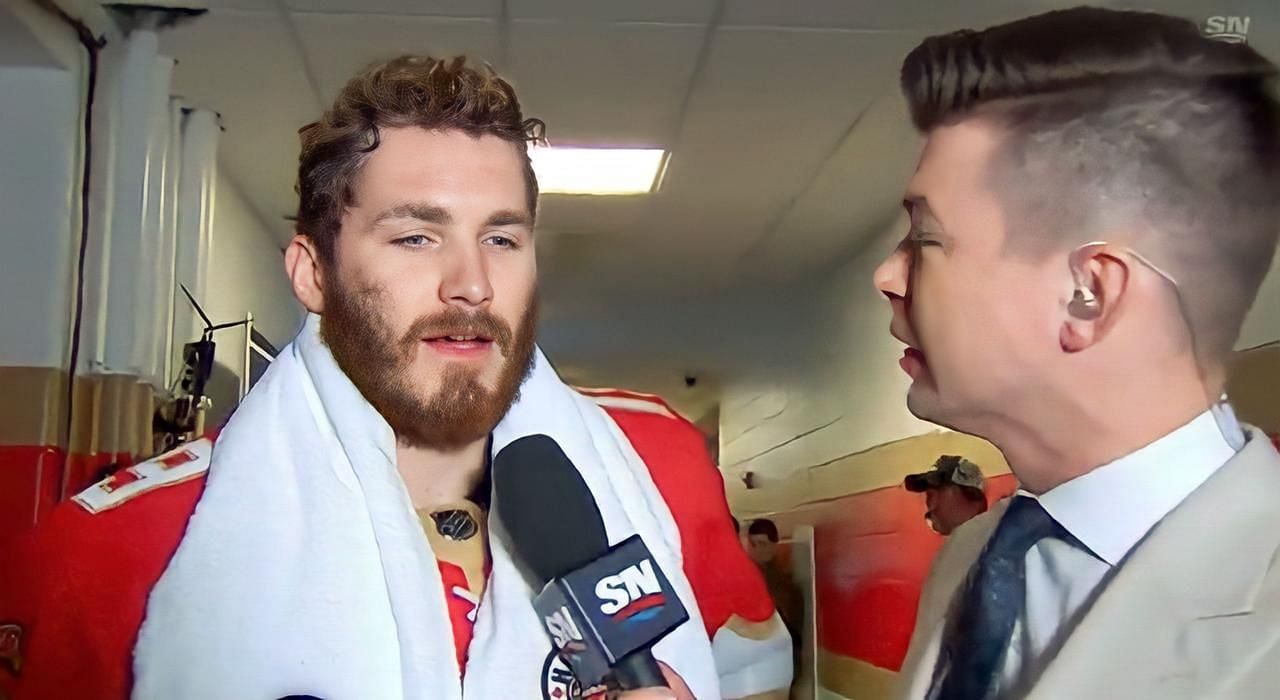 Matthew Tkachuk speaks out after Florida Panthers win Game 3 vs Vegas.