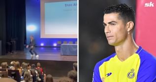 Real Madrid legend's son mimics Cristiano Ronaldo's iconic Siuu celebration at graduation ceremony