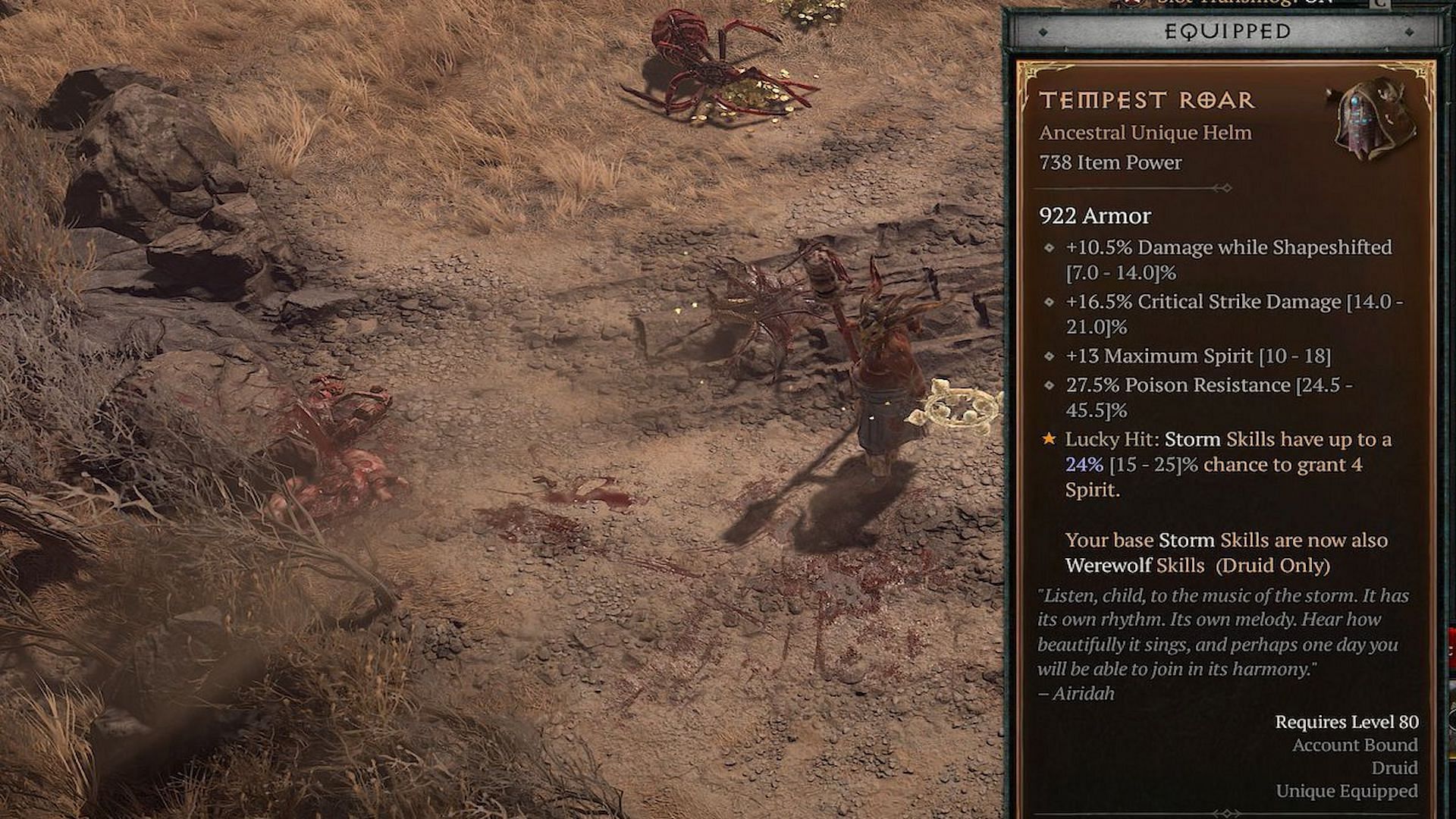 All items in Diablo 4 come with an associated power counter (Image via Blizzard Entertainment)